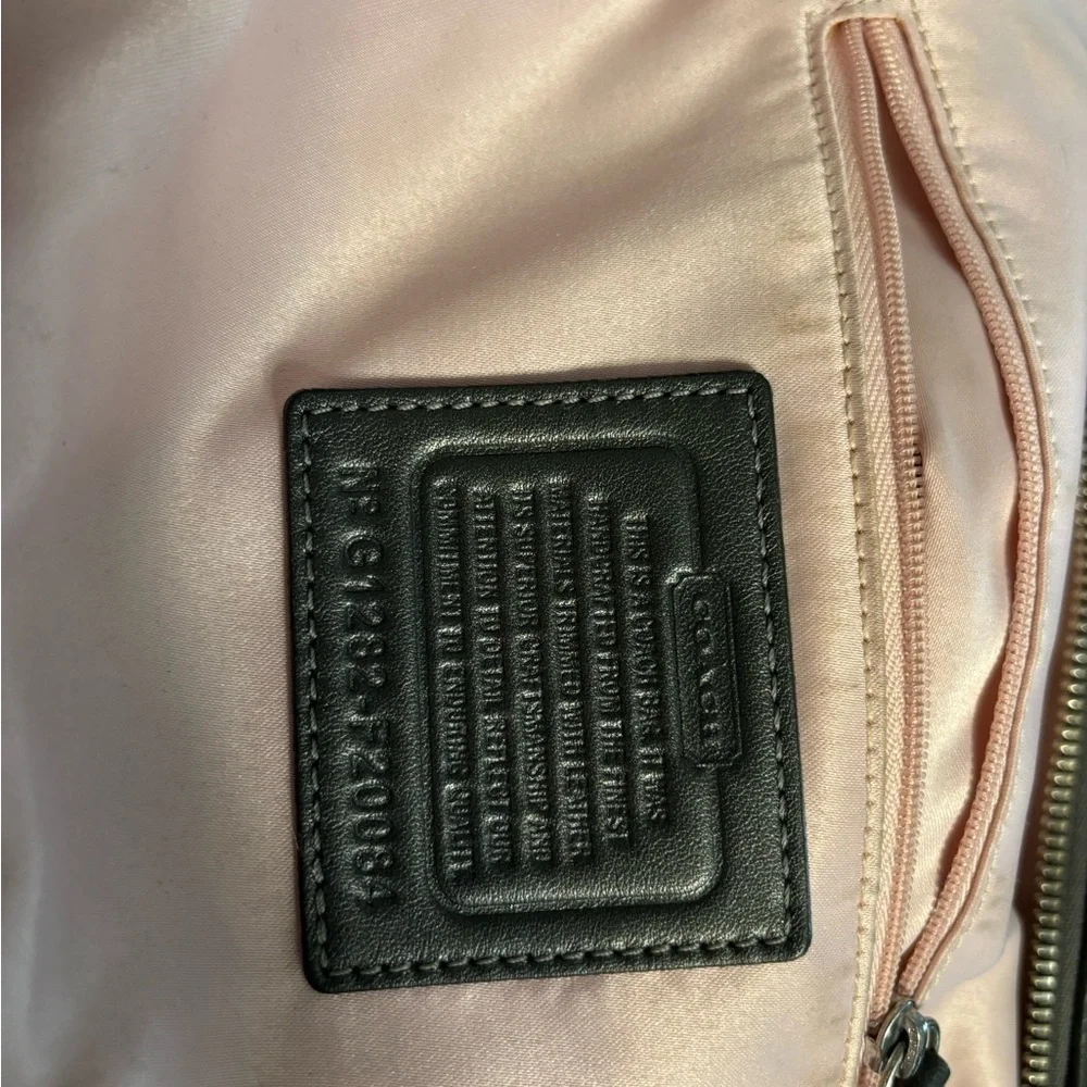 🖤 COACH ASHLEY SATIN SATCHEL — METALLIC GUNMETAL - Picture 6 of 7